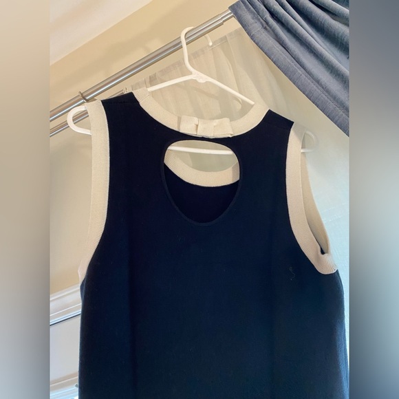 Kate Spade Quincy Brighton Black and Cream Dress XL Cashmere Silk Fit And Flare - Picture 13 of 16